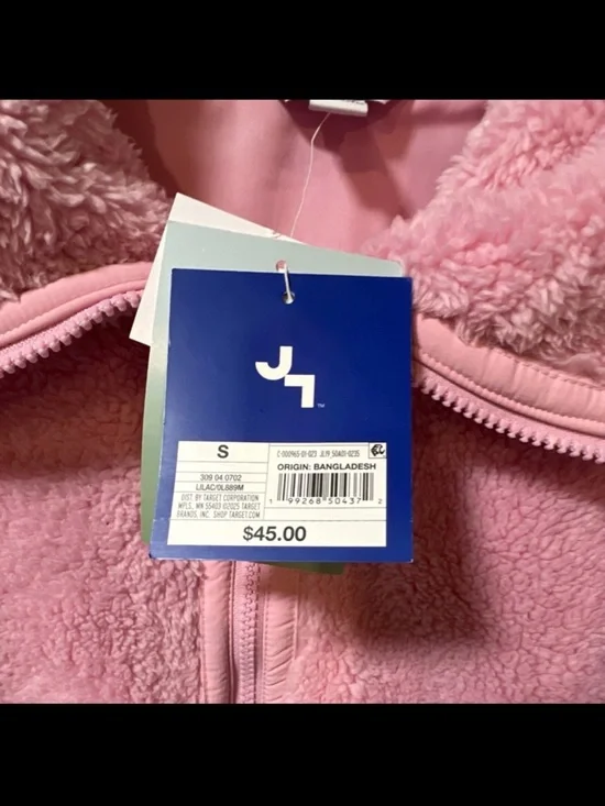 JoyLab Women’s Pastel Pink Sherpa Zip Vest - Picture 3 of 4